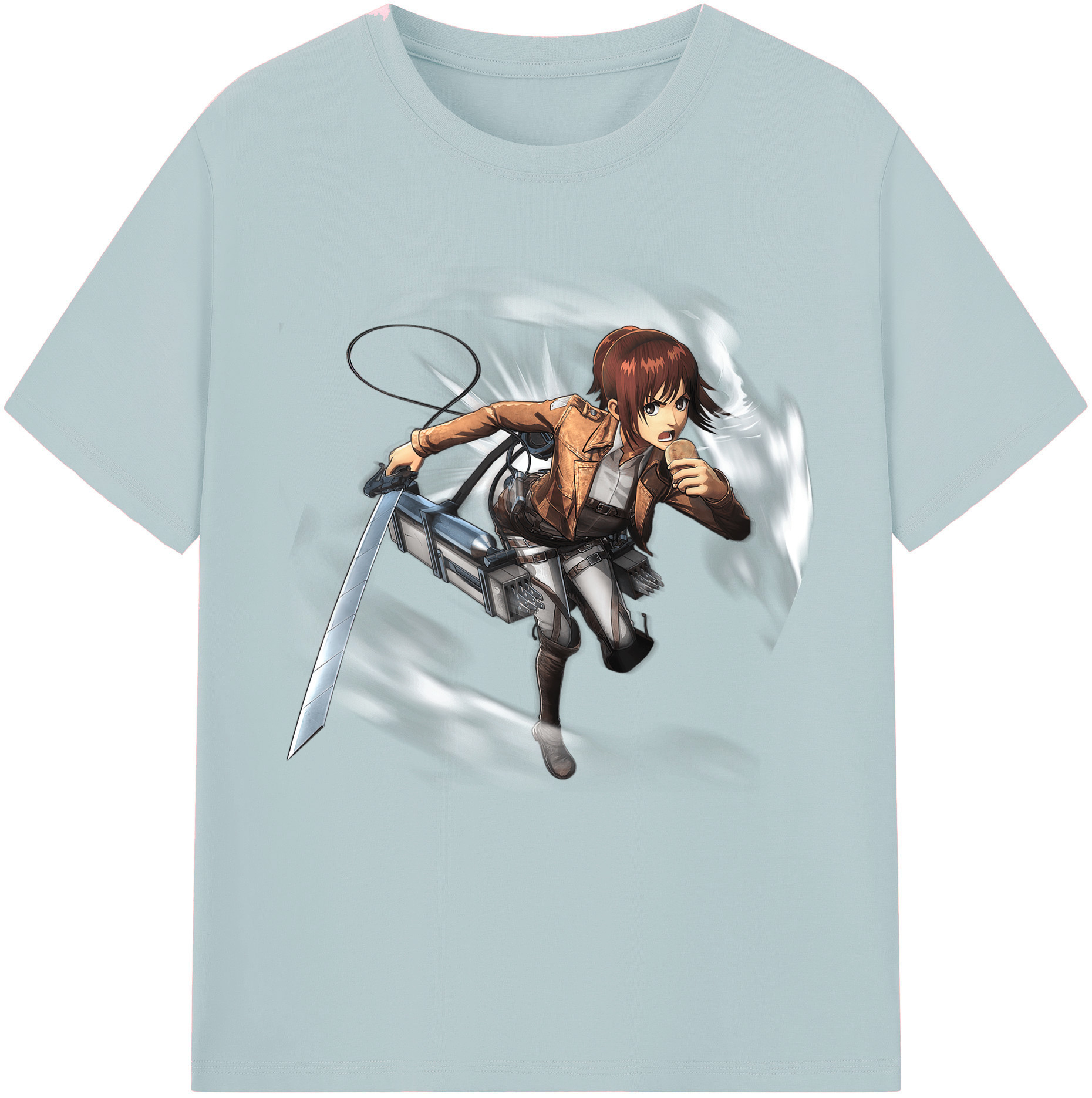 （画像用） 進撃の巨人 サシャ·ブラウス Attack on Titan Sasha Blaus 綿100％半袖Tシャツ（フロントプリント）